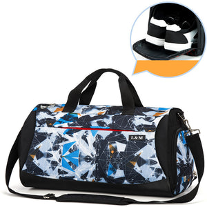 Men's fitness sports bag made of Oxford cloth with zipper closure