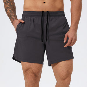 Men's basketball tennis running shorts in black, medium gray, wine red, and light blue colors