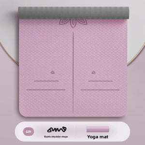 Thickened non-slip fitness and yoga floor mat in multiple colors and sizes