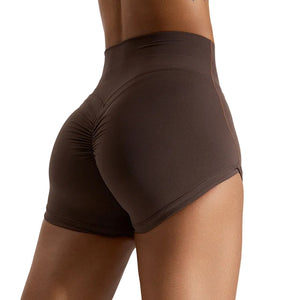 Peach hip raise high waist yoga shorts for women in multiple colors