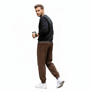 Men's high elasticity anti-wrinkle casual pants in tapered fit