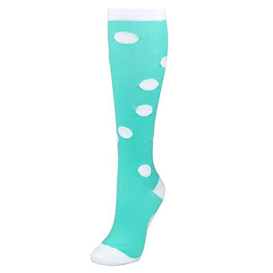 Breathable sports compression cycling and running socks in various colors and patterns