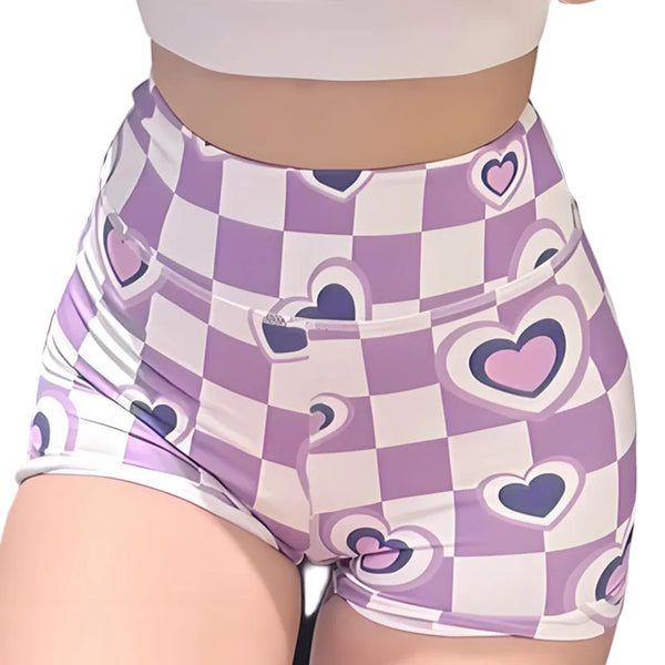 WOMEN'S HIGH WAIST SPORTS AND FITNESS YOGA SHORTS