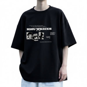 Men's short-sleeve loose fit cotton t-shirt in various colors