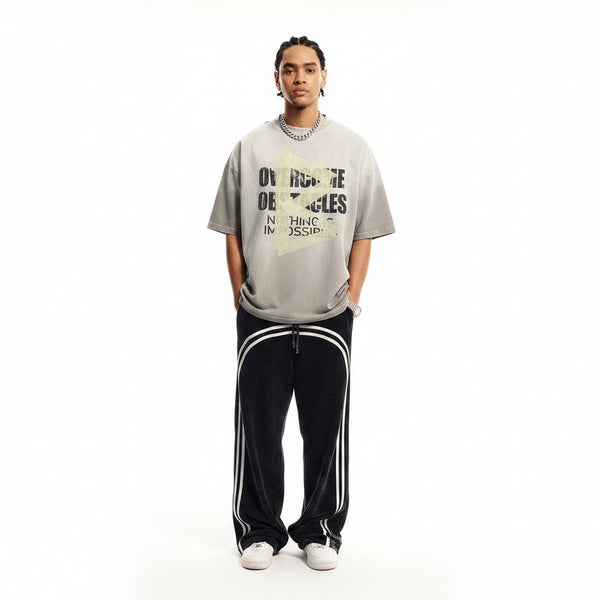 LOOSE WASHED COTTON T-SHIRT FOR MEN