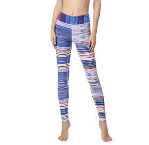 Women's reflective printed sports leggings with pockets in multiple styles