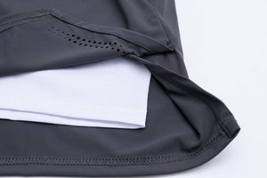 Men's sports vacation two-piece shorts in black and grey colors