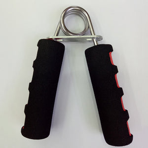 Adjustable metal finger grip strengthener with black sponge grip