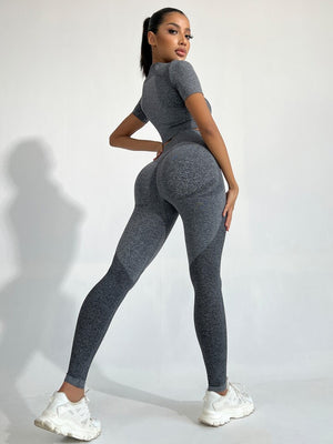 Women's nylon training workout sports suit in various colors
