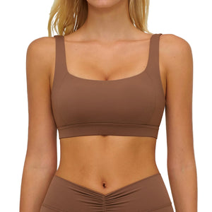 Hollow-out geometric back premium sports bra in multiple colors