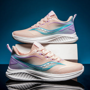 Breathable lightweight running shoes with soft soles in various colors