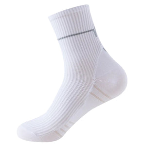 Mid-calf sweat-wicking running socks in multiple colors