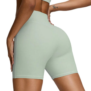 High waist seamless fitness yoga shorts for women in various colors
