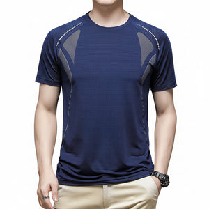 Men's ice-silk short-sleeve breathable summer T-shirt in various colors