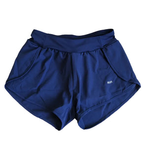 Breathable loose casual women's shorts in black, far empty blue, and light gray colors