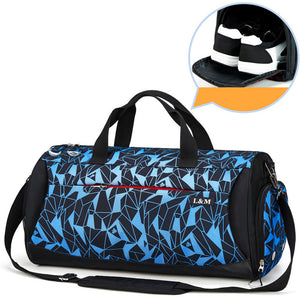 Men's fitness sports bag made of Oxford cloth with zipper closure