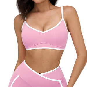 Contrast color yoga sports bra for women in multiple colors and sizes