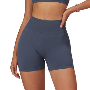 Seamless high waist yoga shorts for women in various colors