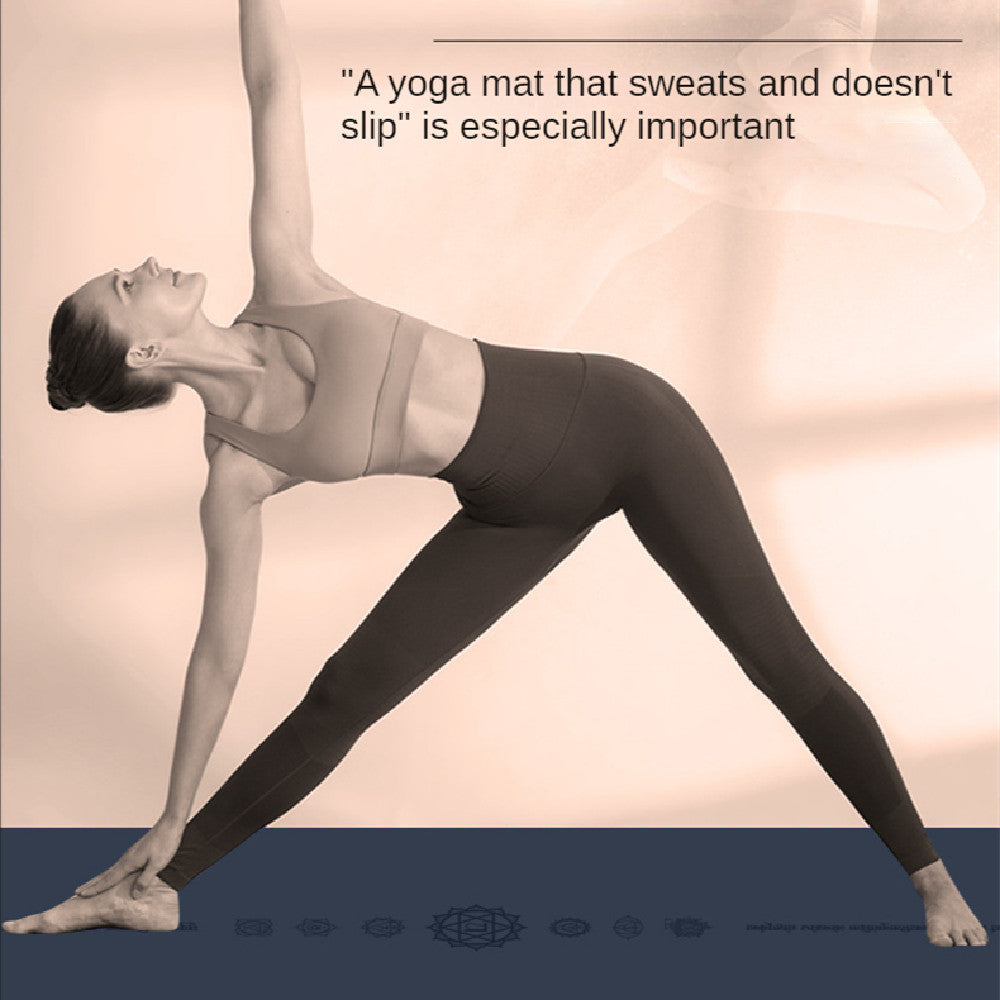 WHITE PU LEATHER NATURAL RUBBER YOGA MAT