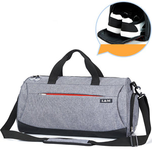 Men's fitness sports bag made of Oxford cloth with zipper closure