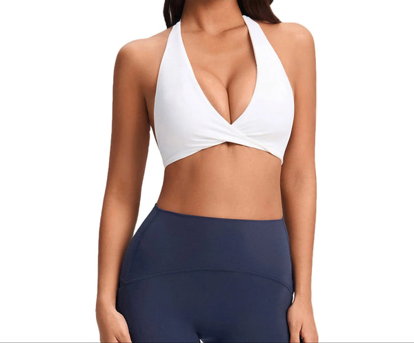 SEXY DEEP V CROSS-BACK SPORTS YOGA BRA
