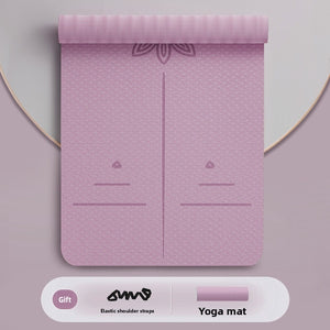 Thickened non-slip fitness and yoga floor mat in multiple colors and sizes