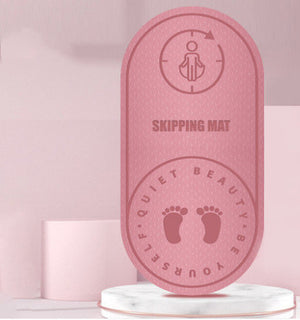 Thickened indoor mute skipping rope pad in gray and pink colors