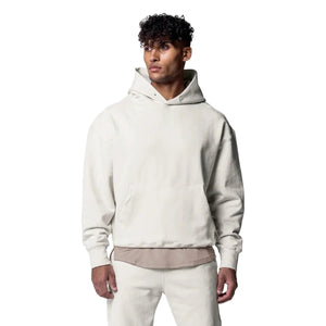 Men's cotton hooded training set with sweatpants in various colors