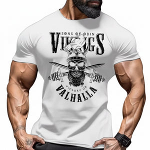 Men's quick-drying short-sleeve crew neck t-shirt with digital cartoon print