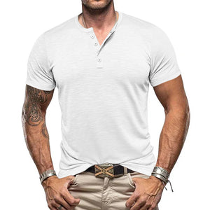 Men's slim fit bamboo fiber Henley shirt in various colors