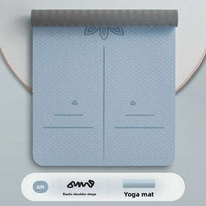 Thickened non-slip fitness and yoga floor mat in multiple colors and sizes