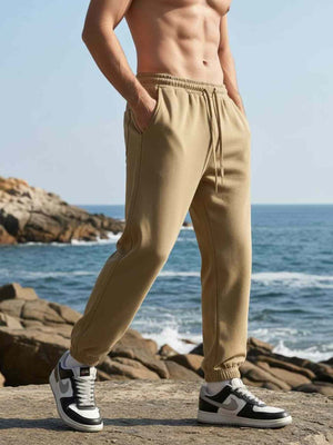 Men's high elasticity anti-wrinkle casual pants in tapered fit