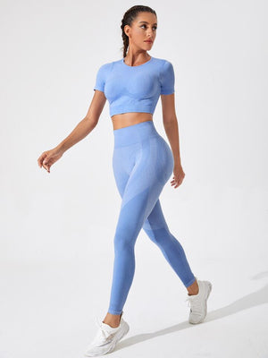 Women's nylon training workout sports suit in various colors