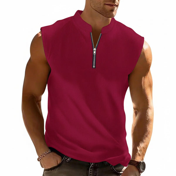 SWEAT-WICKING SLEEVELESS WORKOUT T-SHIRT