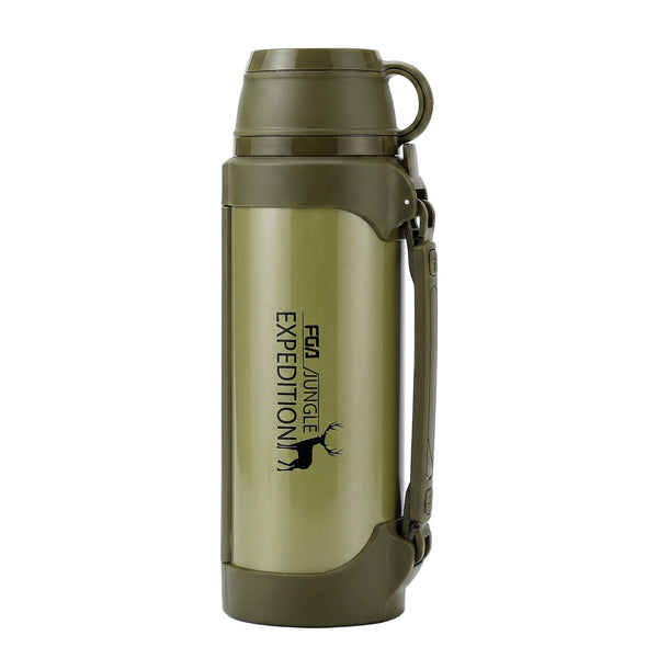 LARGE INSULATED STAINLESS STEEL WATER BOTTLE WITH HANDLE