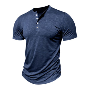 Men's slim fit bamboo fiber Henley shirt in various colors