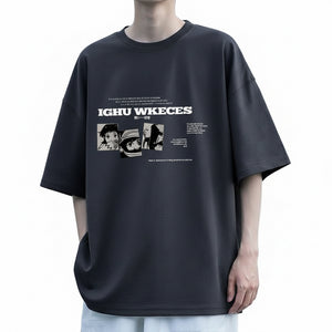 Men's short-sleeve loose fit cotton t-shirt in various colors