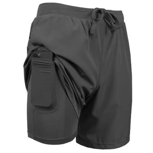 Men's quick dry athletic shorts with compression liner in multiple colors