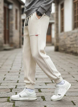 Men's elastic anti-wrinkle casual pants in tapered fit
