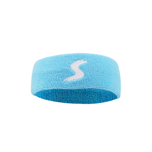 Cotton fitness headband available in red, black, blue, and yellow colors