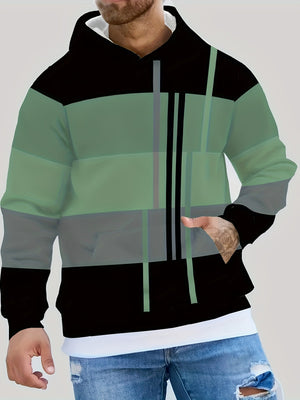 Men's casual versatile hooded sweatshirt in multiple colors and sizes