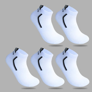 Men's low cut pure cotton boat socks in various colors