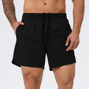 Men's basketball tennis running shorts in black, medium gray, wine red, and light blue colors