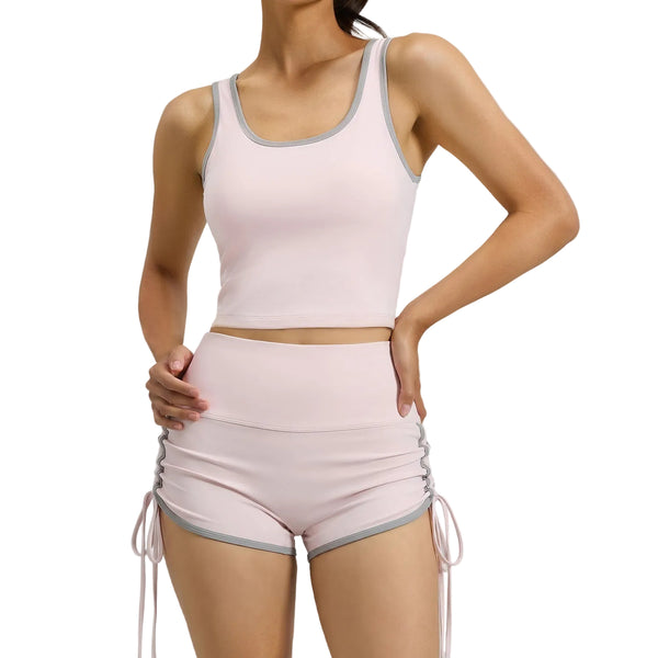 WOMEN'S HIGH-SUPPORT SPORTS SET WITH BUILT-IN PADDED BRA