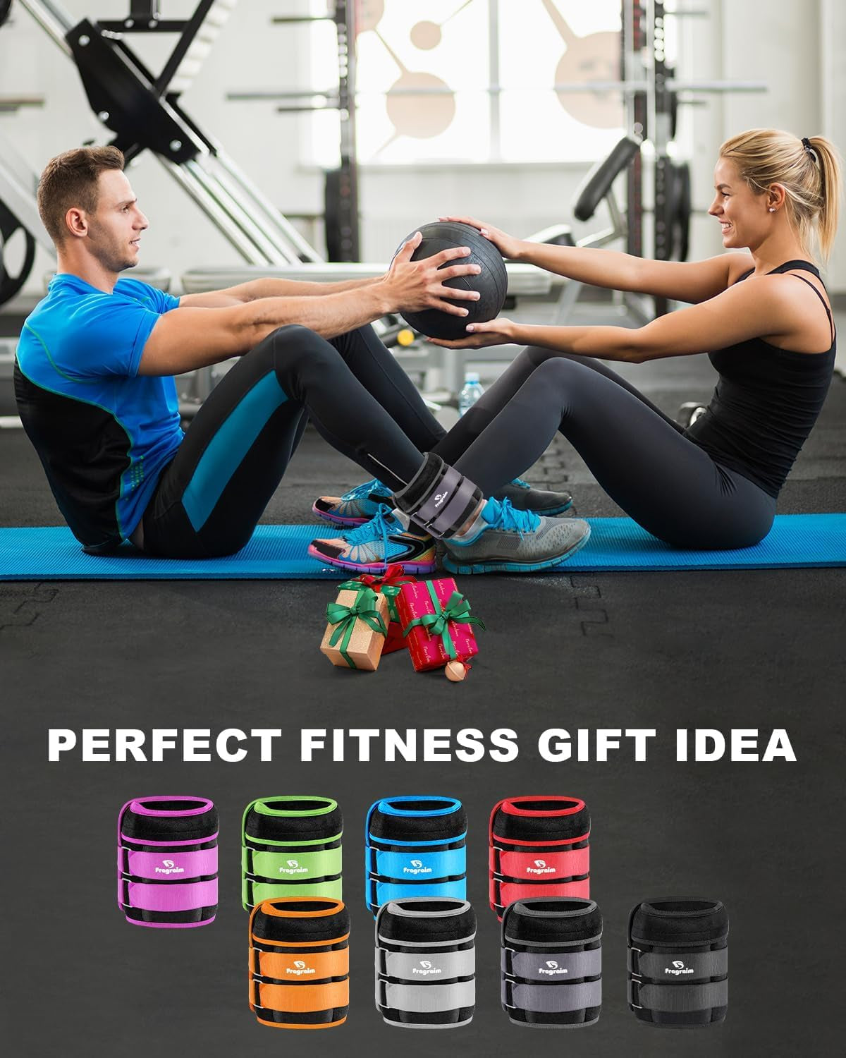 Adjustable Ankle Weights (1-20 lbs) with Removable Weights for Jogging, Gymnastics, Aerobics, and Physical Therapy