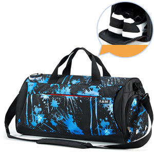 Men's fitness sports bag made of Oxford cloth with zipper closure