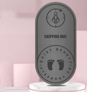 Thickened indoor mute skipping rope pad in gray and pink colors