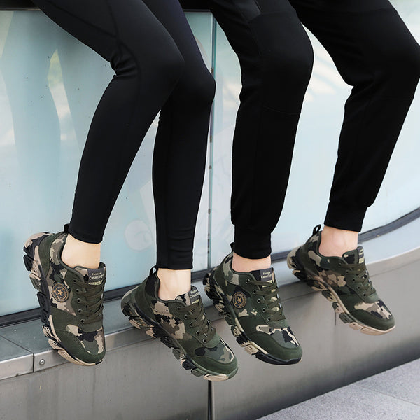 UNISEX CAMOUFLAGE BREATHABLE RUBBER SOLE TRAINING SHOES