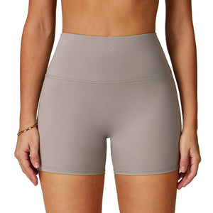 Nude feel high waist yoga shorts for women in multiple colors