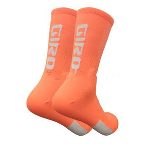 Cycling sports socks available in multiple colors including blue, white, pink, cyan, black, orange, red, and green